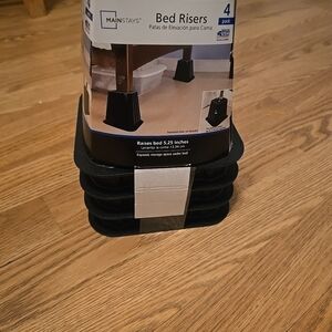 Mainstays Black Bed Risers - 4 Pack